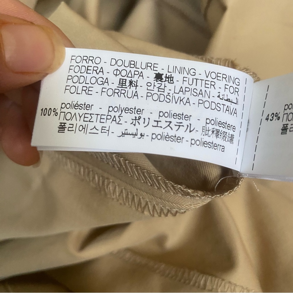 Zara Khaki Halter Neck Belted Midi Dress Women’s. Sleeveless Keyhole Pockets S - Picture 7 of 9